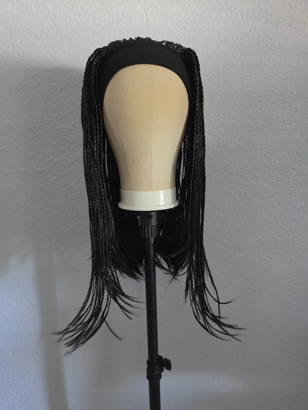 Braided Wig Afro Long Synthetic Fully Hand Tied Twist Braided Wigs Natural black